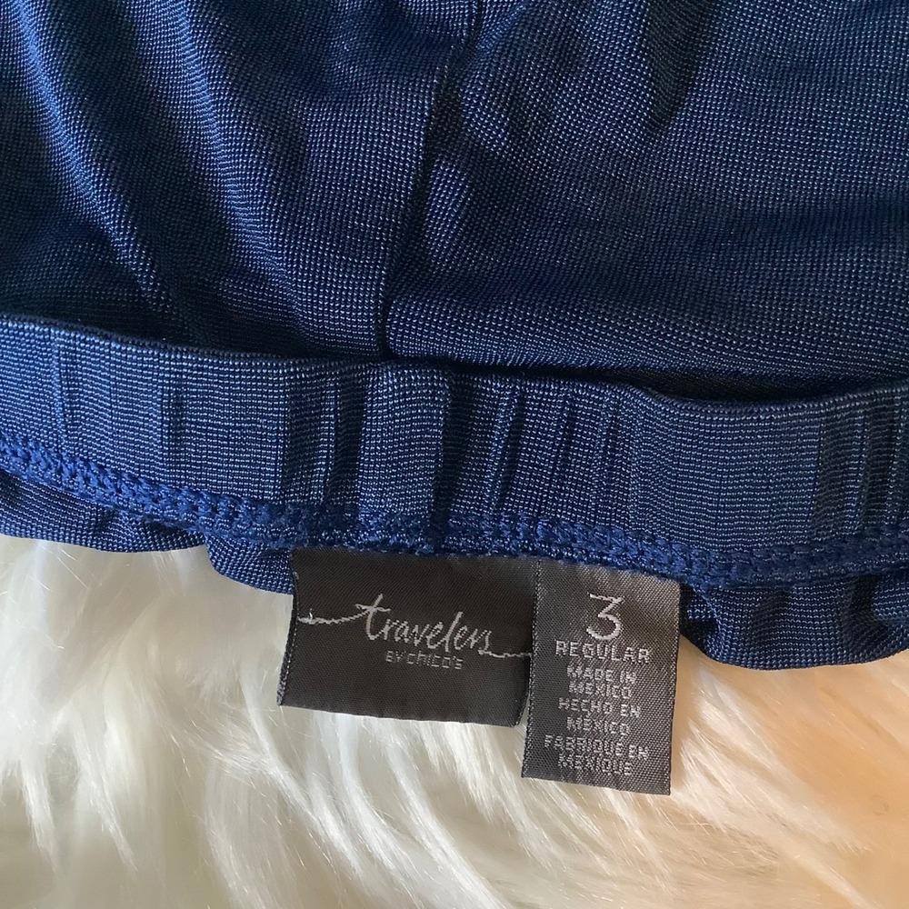 Travelers by Chico's Navy Blue Wide Leg Pants Size 3 Regular (X-LARGE)